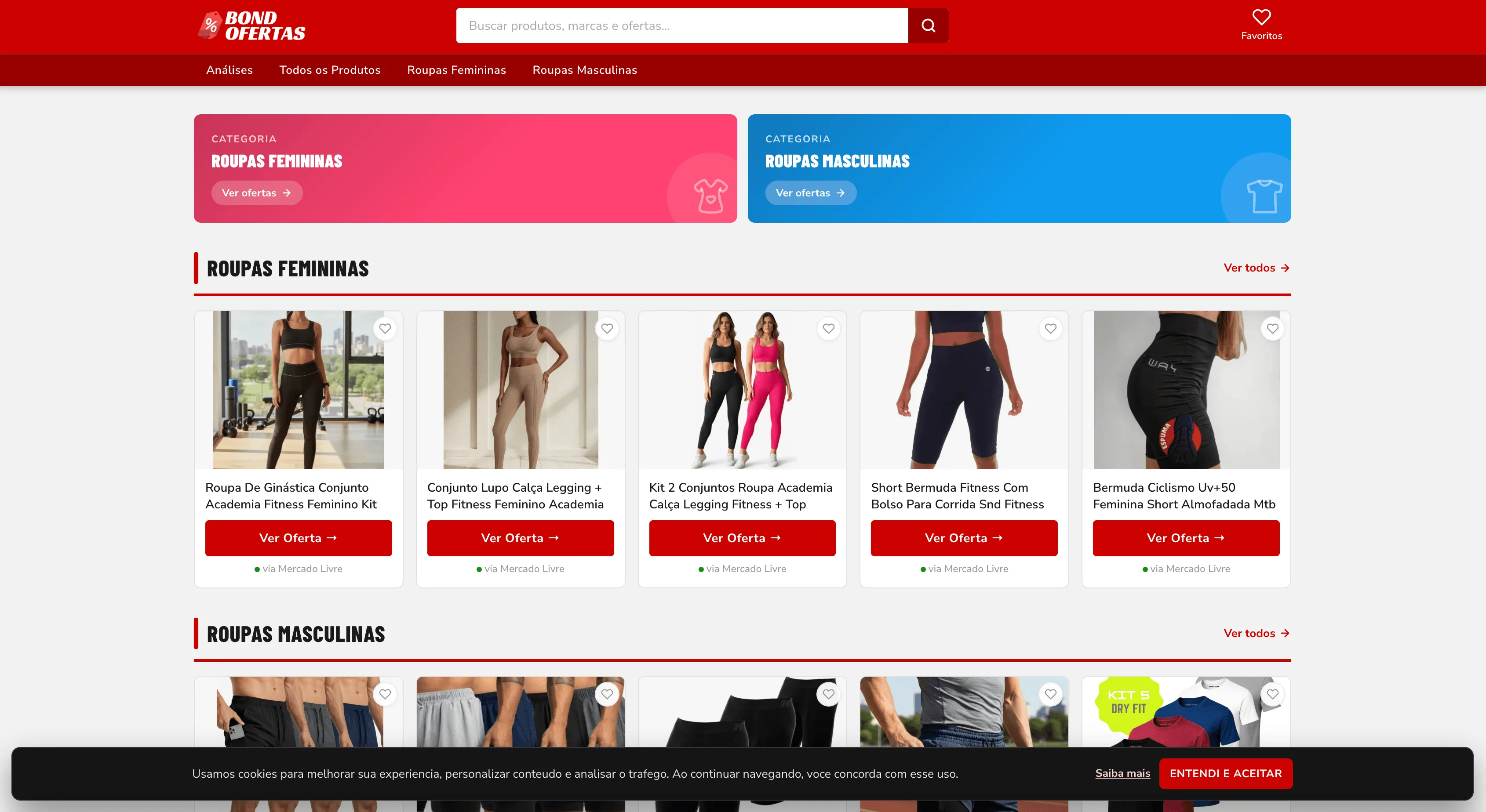 Bond Ofertas — Home with categories and featured products