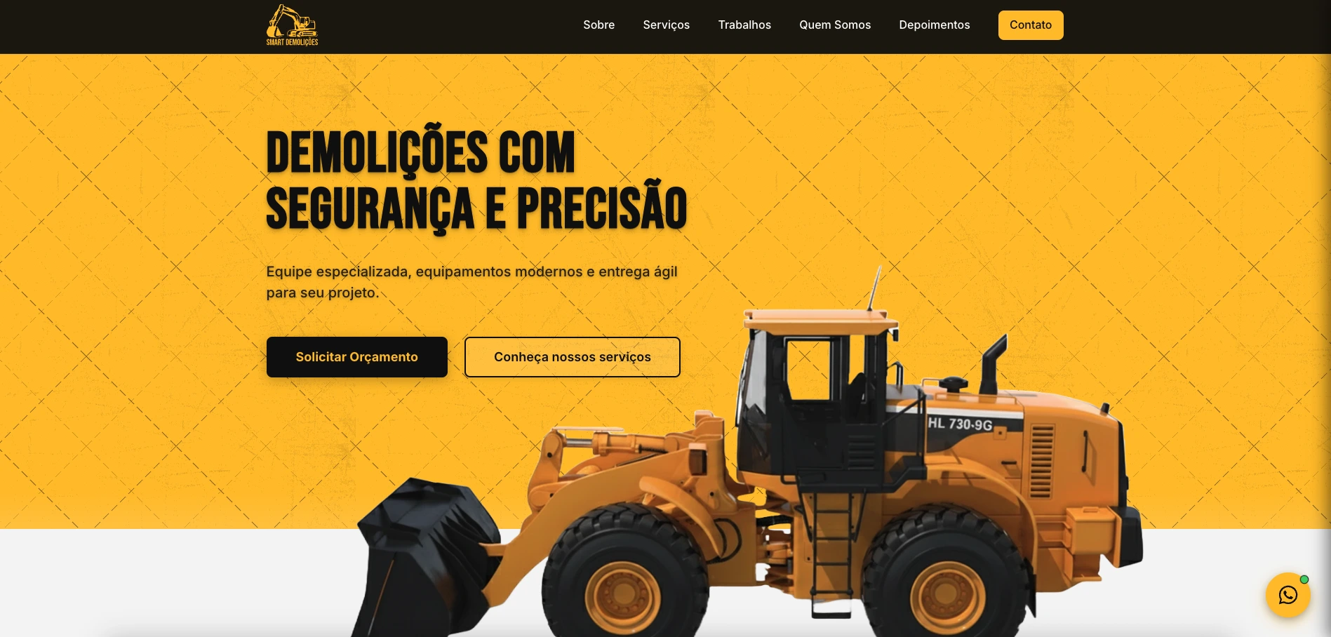 Smart Demolição — Hero and main value proposition